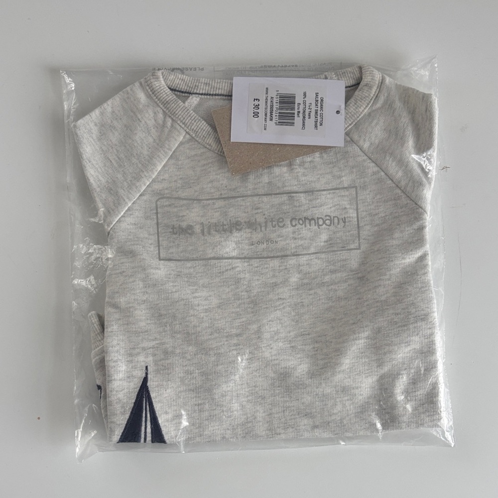 🆕 THE LITTLE WHITE COMPANY | Sailboat Sweatshirt - Picture 6 of 6